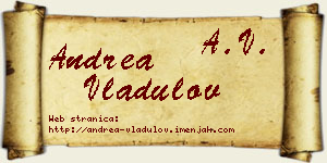 Andrea Vladulov vizit kartica